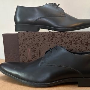 Frank Wright Men's black dress shoes-pointed toes.  Size 12/46. New never worn.